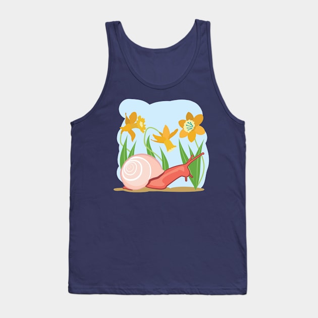 Snail in the Garden Tank Top by evisionarts